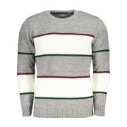 U.s. Polo Assn. Herr Crewneck Sweater med Kontrastdetaljer Gray, Herr