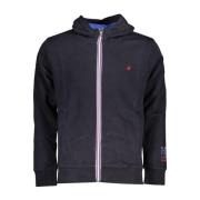 U.s. Polo Assn. Blå Hooded Bomullssweatshirt med Broderi Blue, Herr