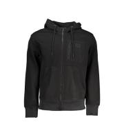 Calvin Klein Svart Dragkedja Hoodie Kontrast Detaljer Logotyp Black, H...