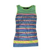 Desigual Grön Bomull Tank Top med Kontrasterande Detaljer Green, Dam