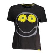 Desigual Kortärmad Rund Hals Dam T-shirt Svart Black, Dam