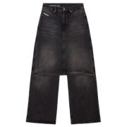 Diesel Svarta Denim Straight Byxor Black, Herr