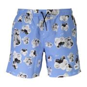 Karl Lagerfeld Blå Beachwear Boxershorts med Fickor Blue, Herr