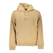 Tommy Hilfiger Huvtröja Beige Logo Print Beige, Herr