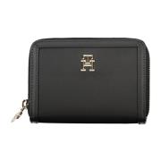 Tommy Hilfiger Damplånbok Svart Dragkedja Logo Black, Dam