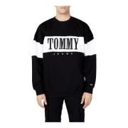 Tommy Hilfiger Svart Print Sweatshirt Herr Höst/Vinter Black, Herr