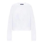 Dolce & Gabbana Logo-broderi Crew Neck Sweatshirt White, Dam