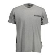 Napapijri Stiligt Logo T-shirt i Grå Gray, Herr