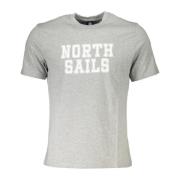 North Sails Kortärmad Logo Print T-shirt Grå Gray, Herr