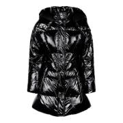 Pinko Svart Glansig Pufferjacka Black, Dam