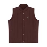 Lyle & Scott Vändbar Quiltad Gilet Jacka Brown, Herr