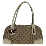 Gucci Vintage Pre-owned Canvas gucci-vskor Beige, Dam