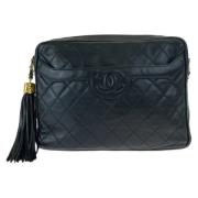 Chanel Vintage Pre-owned Laeder crossbodyvskor Black, Dam