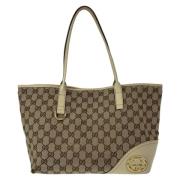 Gucci Vintage Pre-owned Canvas gucci-vskor Beige, Dam