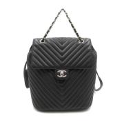 Chanel Vintage Pre-owned Laeder ryggsckar Black, Dam