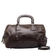 Prada Vintage Pre-owned Laeder handvskor Brown, Dam