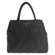 Prada Vintage Pre-owned Canvas prada-vskor Black, Dam