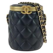 Chanel Vintage Pre-owned Laeder crossbodyvskor Black, Dam