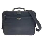 Prada Vintage Pre-owned Canvas prada-vskor Black, Dam