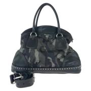 Prada Vintage Pre-owned Canvas prada-vskor Black, Dam