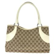 Gucci Vintage Pre-owned Canvas gucci-vskor Beige, Dam