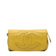 Chanel Vintage Pre-owned Laeder chanel-vskor Yellow, Dam