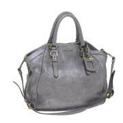 Prada Vintage Pre-owned Laeder handvskor Gray, Dam