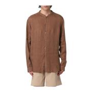 Paolo Pecora Casual Regular Fit Stilfull Skjorta Brown, Herr