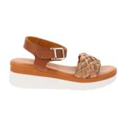 Cinzia Soft Läder Sommarsandaler Brown, Dam