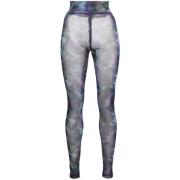 Henrik Vibskov Abstrakta Mesh Leggings Mörka Penseldrag Multicolor, Da...