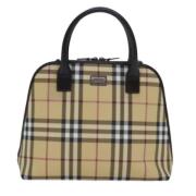 Burberry Vintage Pre-owned Canvas handvskor Beige, Dam