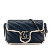 Gucci Vintage Pre-owned Laeder gucci-vskor Blue, Dam