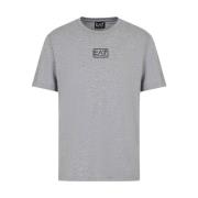 Emporio Armani EA7 Bomull Logo Tryckt T-shirt - Grå Gray, Herr