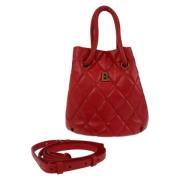 Balenciaga Vintage Pre-owned Laeder crossbodyvskor Red, Dam