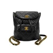 Chanel Vintage Pre-owned Laeder ryggsckar Black, Dam