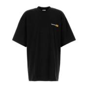 Vetements Oversize Svart Bomull T-shirt Black, Herr