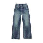 Acne Studios 2021M Broadway Mid Blue Jeans Blue, Herr