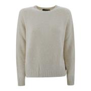 Max Mara Weekend Alpacka Bomull Crew-Neck Sweater Gray, Dam