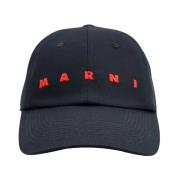 Marni Justerbar Logotyp Keps Svart Bomull Clzc0108S0Utc311 Black, Herr