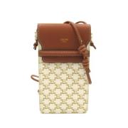 Celine Vintage Pre-owned Canvas celine-vskor White, Dam