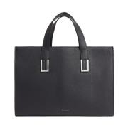 Calvin Klein Svart Polyester Blandning Tote Väska Black, Dam