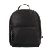 Stella McCartney Vegan Diamantkedja Ryggsäck Black, Dam