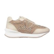 Alma EN Pena Studded Platform Sneakers Beige, Dam