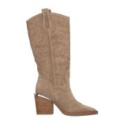 Alma EN Pena Broderad klack cowboy boot Beige, Dam