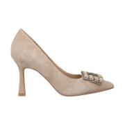 Alma EN Pena Stiletto högklackad sko med ornament Beige, Dam