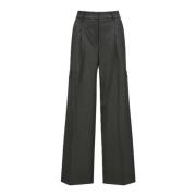 Cambio Pleat Cargo Byxor Gray, Dam