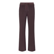 Cambio Elegant Flared-Fit Ullblandning Byxor Purple, Dam