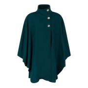 Patrizia Pepe Ullblandning Cape Kappa Blue, Dam