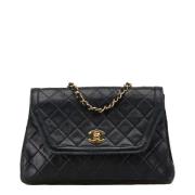 Chanel Vintage Pre-owned Laeder crossbodyvskor Black, Dam