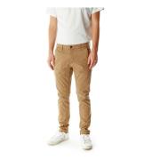 Blue de Gênes Slim Tapered Chino Byxor Brown, Herr